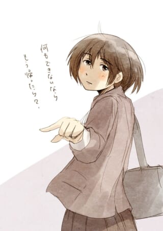 マキタが振り返り指を差しながら言葉を発している