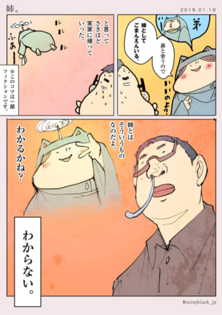 家内ちゃんが姉としての振る舞いを語る漫画