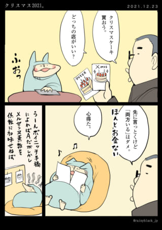 クリスマスケーキの選択会議。